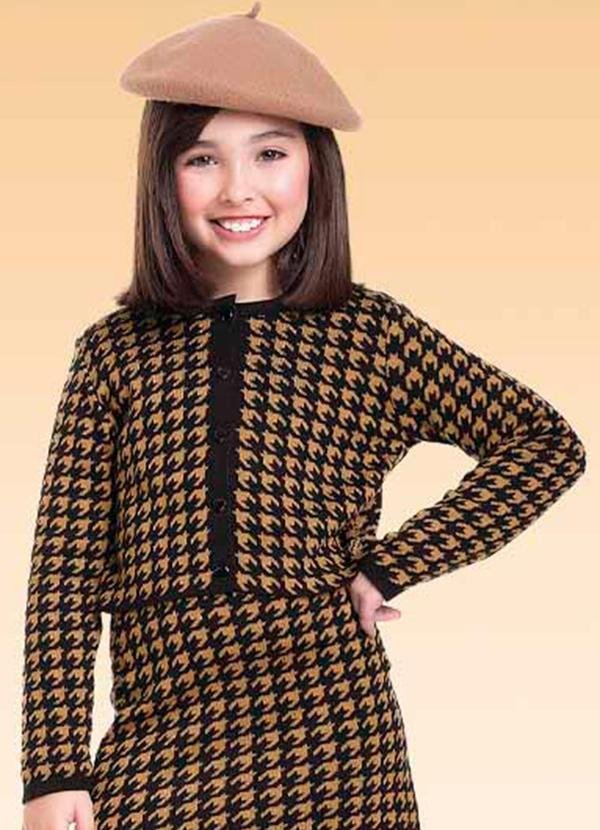 Imagem principal Cardigan Tricot Preto Fakini Kids Fakini Kids
