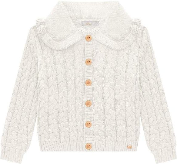 Imagem principal Casaco Infantil Menina Tricot Off White Milon Milon