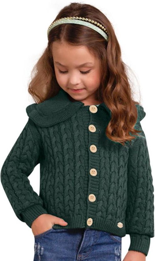 Imagem principal Casaco Infantil Menina Tricot Verde Milon Milon