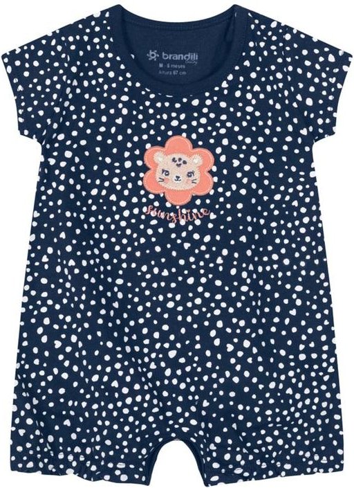 Imagem principal Macaquinho Bebê Menina em Malha Baby Azul Brandili Baby Brandili Baby