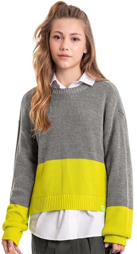 Imagem principal Suéter em Tricô Juvenil Cinza Gloss Gloss