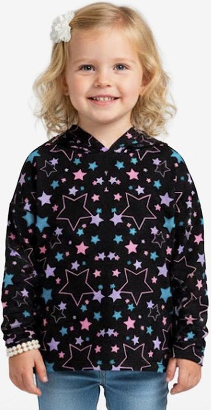 Imagem principal Blusão Infantil Menina com Capuz Preto Select Select