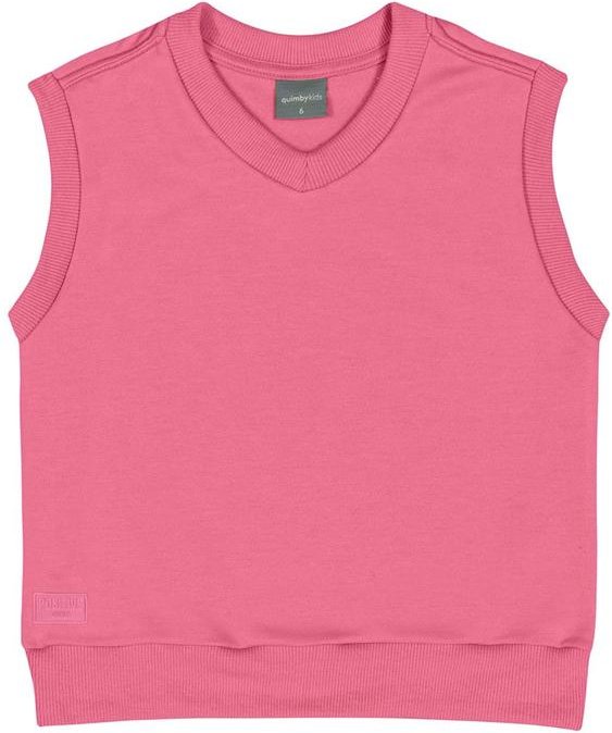 Imagem principal Colete Básico Infantil em Moletom Rosa Quimby Quimby