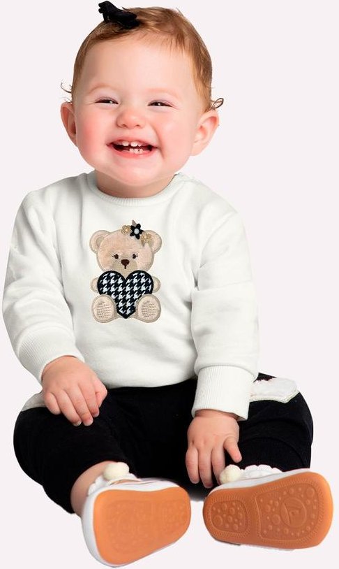 Imagem principal Conjunto Bebê Menina Bordado Preto Milon Milon