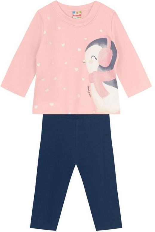 Imagem principal Conjunto Bebê Menina de Pinguim Salmâo Brandili Brandili