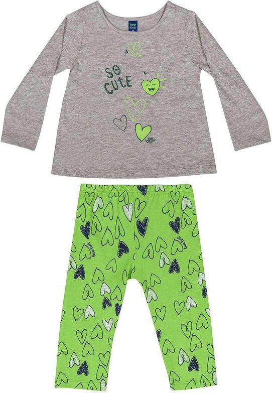 Imagem principal Conjunto Blusa e Legging Bebê Cinza Bee Loop Bee Loop