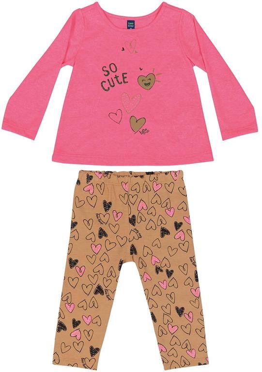 Imagem principal Conjunto Blusa e Legging Bebê Menina Rosa Bee Loop Bee Loop