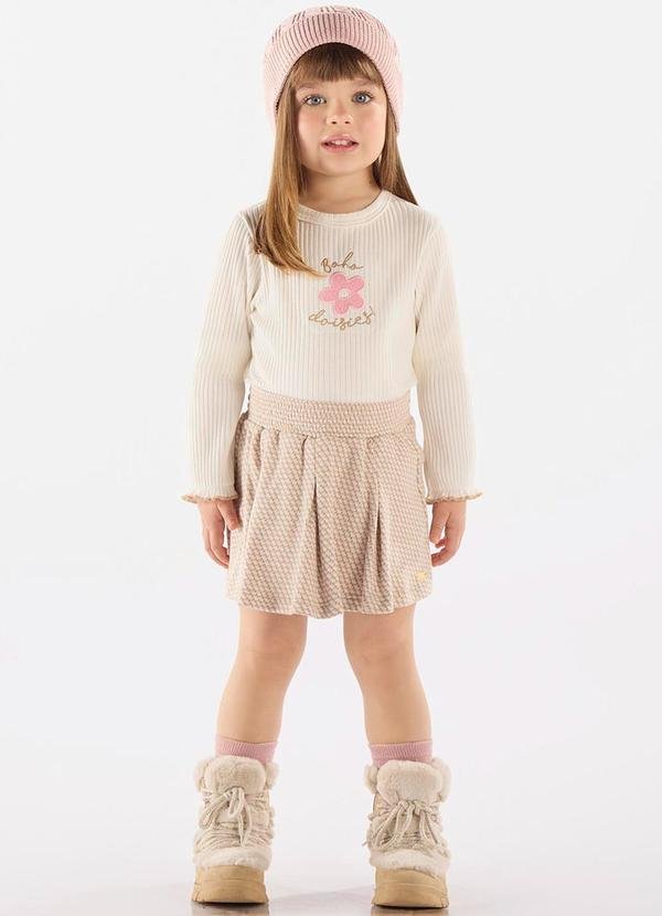 Imagem principal Conjunto Blusa e Short-Saia Bege Up Baby Up Baby