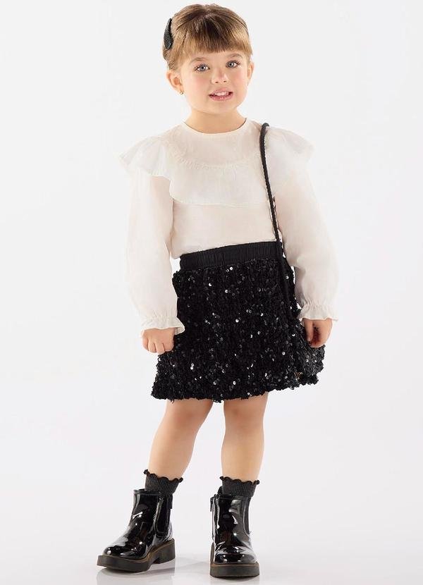 Imagem principal Conjunto Blusa, Saia e Bolsa Bege Up Baby Up Baby