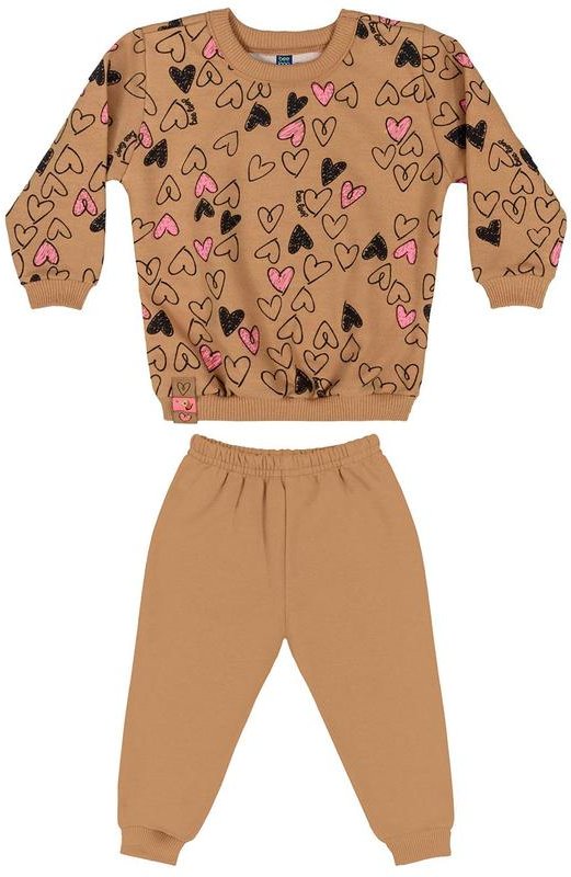 Imagem principal Conjunto Blusão e Calça Bebê Marrom Bee Loop Bee Loop