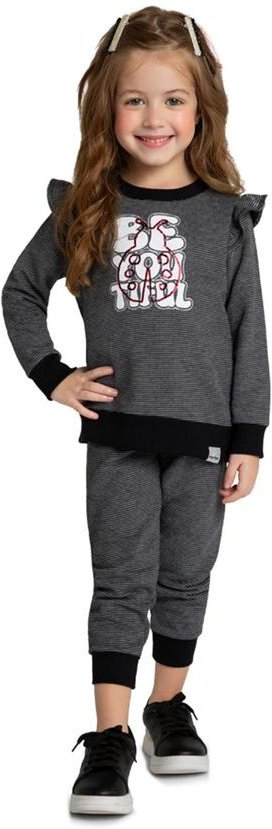 Imagem principal Conjunto Blusão e Calça em Moletom Preto Marlan Marlan