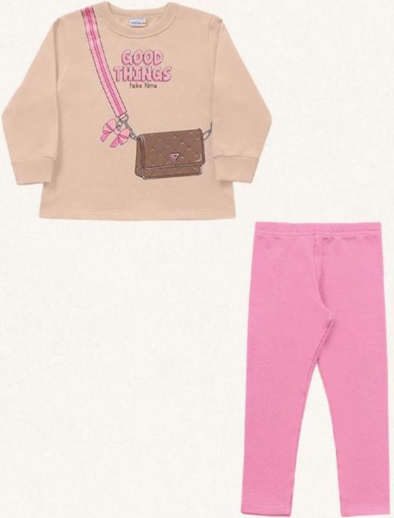 Imagem principal Conjunto Blusão/Legging Bege Fakini Kids Fakini Kids