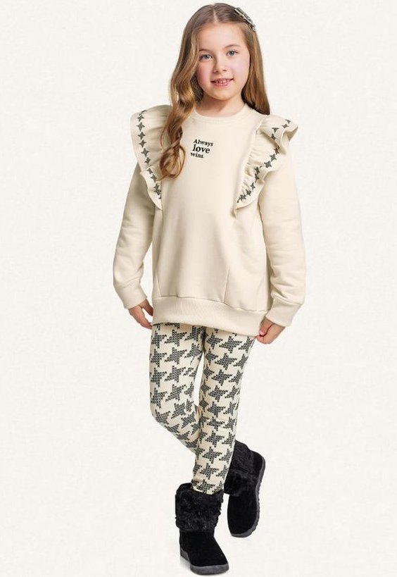 Imagem principal Conjunto Blusão/Legging Bege Fakini Kids Fakini Kids
