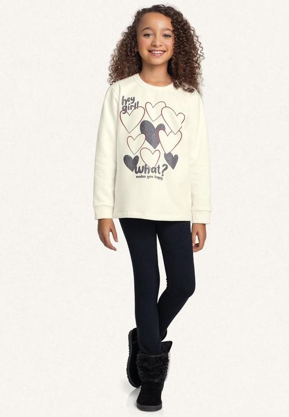 Imagem principal Conjunto Blusão/Legging Preto Fakini Kids Fakini Kids