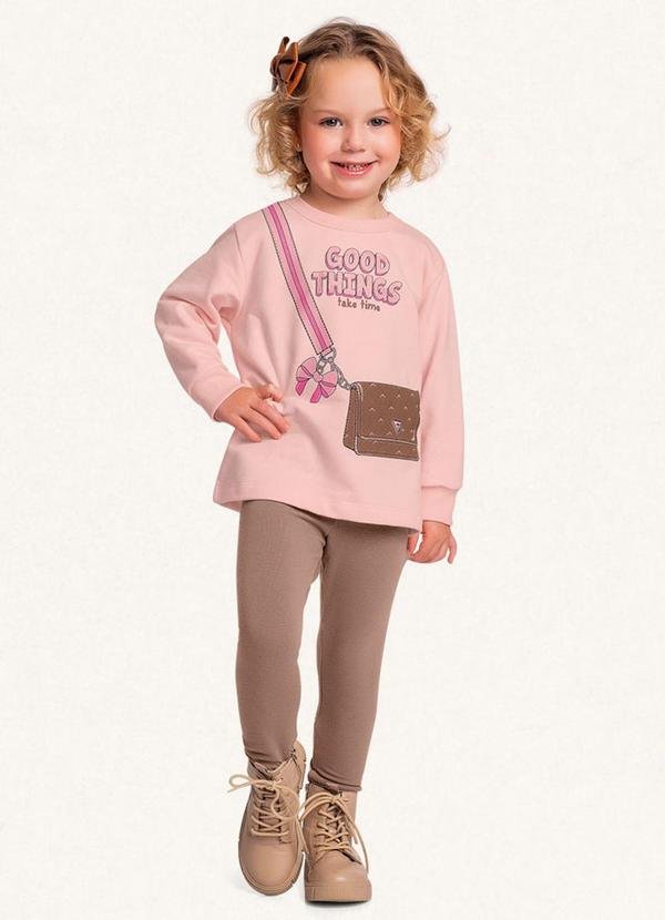Imagem principal Conjunto Blusão/Legging Rosa Fakini Kids Fakini Kids
