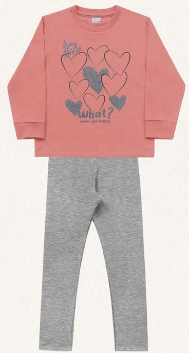 Imagem principal Conjunto Blusão/Legging Rosa Fakini Kids Fakini Kids