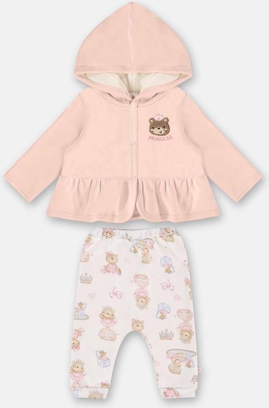 Imagem principal Conjunto Cardigan e Calça Bebê Rosa Up Baby Up Baby
