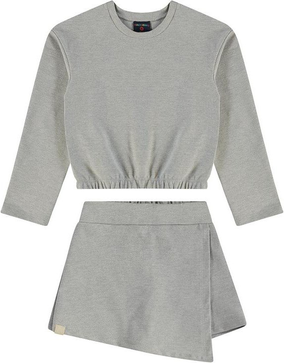 Imagem principal Conjunto com Blusa e Short-Saia Cinza GULOSEIMA GULOSEIMA