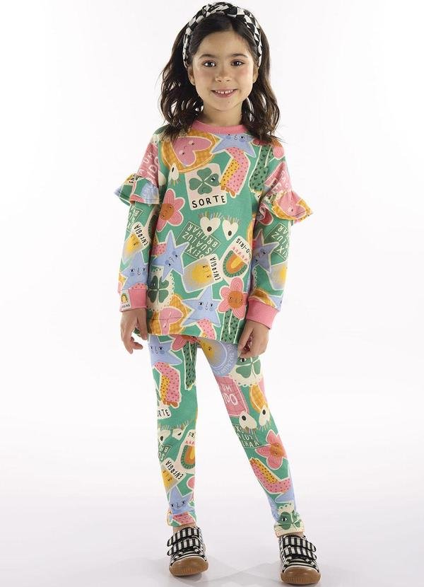 Imagem principal Conjunto com Blusão e Legging Verde Três e Já Três e Já