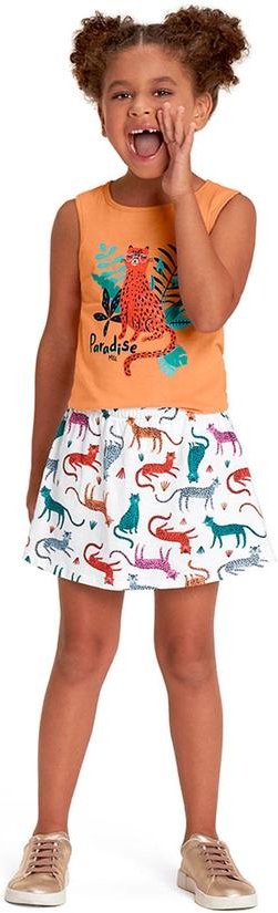 Imagem principal Conjunto Curto Infantil Feminino Laranja Marisol Play Marisol Play