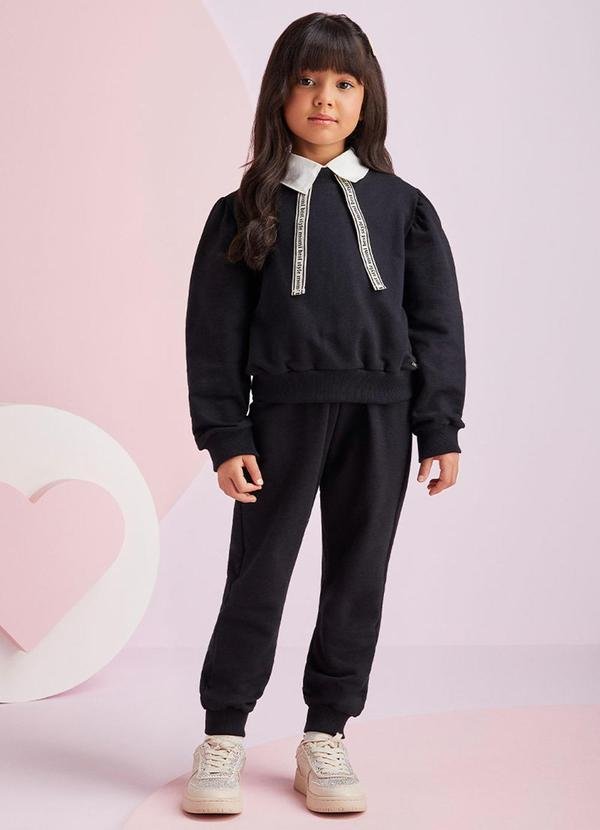 Imagem principal Conjunto de Moletom Black Preto Momi Momi