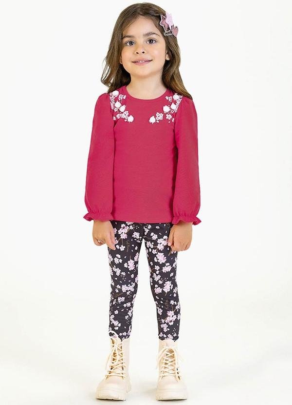 Imagem principal Conjunto em Cotton e Malha Lixada Sublimada Rosa Soft Bonni Soft Bonni