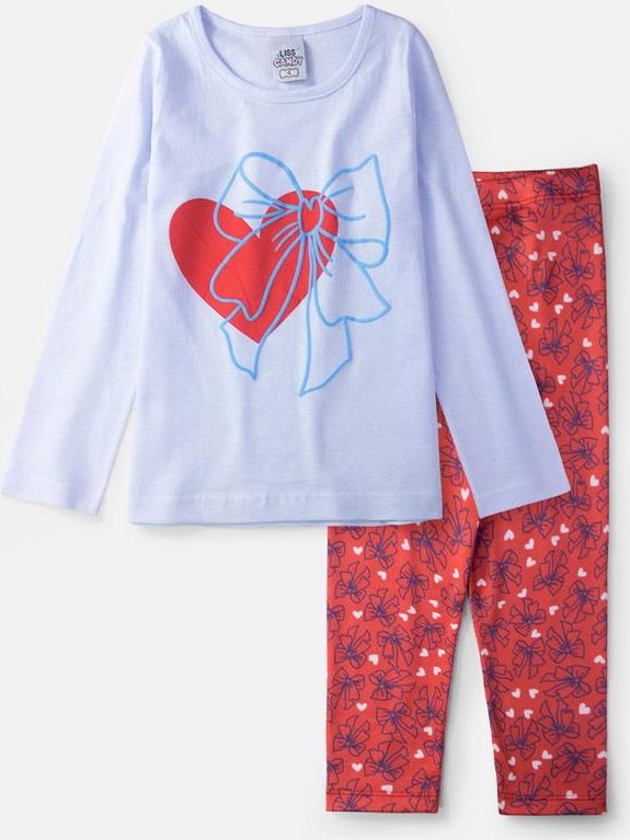 Imagem principal Conjunto Feminino Coração com Laço Branco