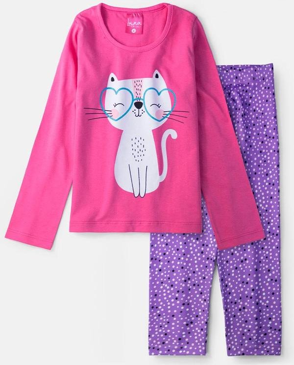 Imagem principal Conjunto Feminino Gatinha Pink Laluna Laluna