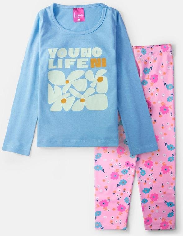 Imagem principal Conjunto Feminino Young Life Azul Bebê Laluna Laluna