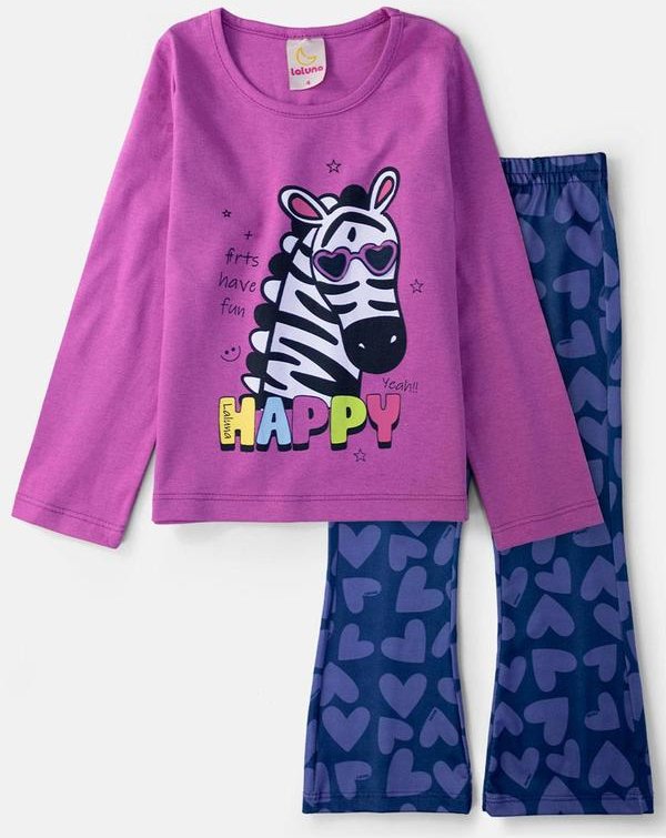 Conjunto Feminino Zebra Happy Orquídea
