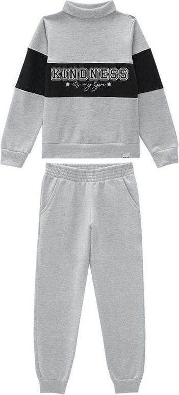 Imagem principal Conjunto Infantil Blusão e Calça Moletom Cinza Marlan Marlan