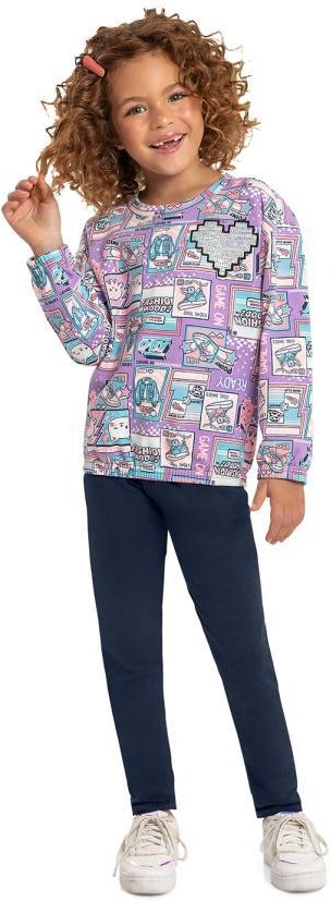 Imagem principal Conjunto Infantil Blusão e Legging Roxo Quimby Quimby