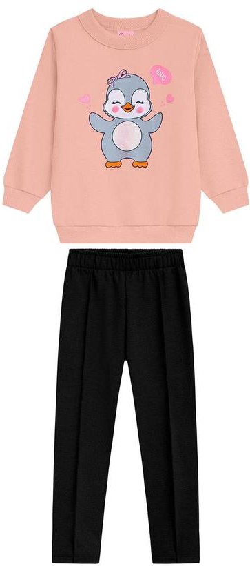 Imagem principal Conjunto Infantil com Legging Suedine Rosa Duduka Duduka