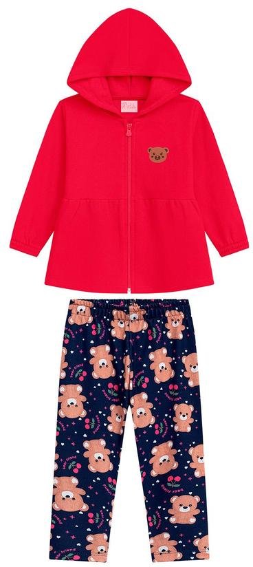 Conjunto Infantil com Legging Suplex Rosa