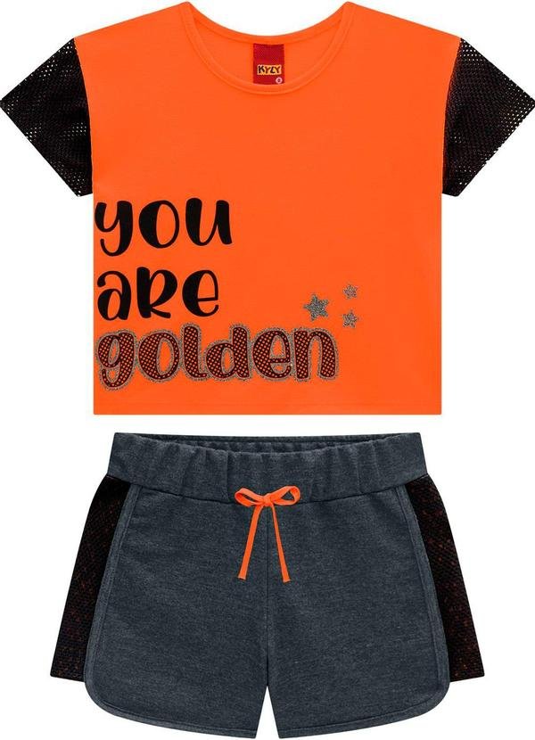 Imagem principal Conjunto Infantil Menina Laranja Kyly Kyly