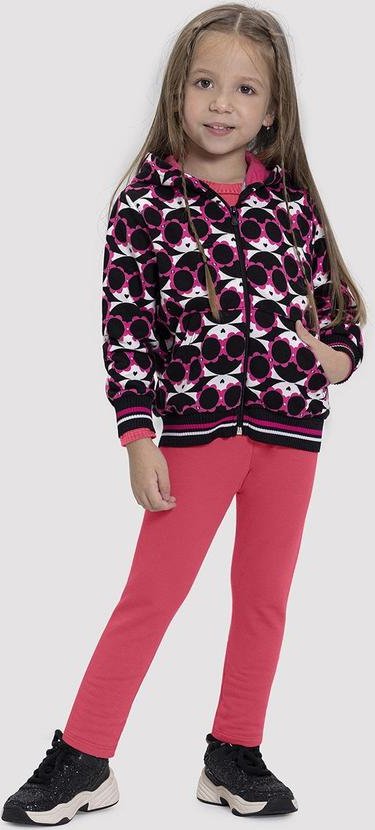 Imagem principal Conjunto Infantil Menina com Jaqueta Estampada Preto Alakazoo Alakazoo