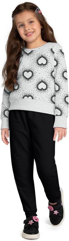 Imagem principal Conjunto Infantil Menina Corações Cinza Kyly Kyly