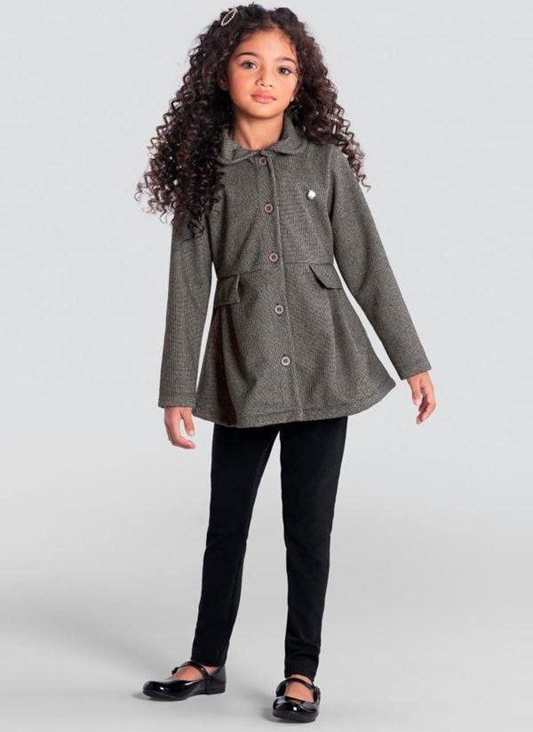 Imagem principal Conjunto Infantil Menina Elegante Cinza Brandili Mundi Brandili Mundi