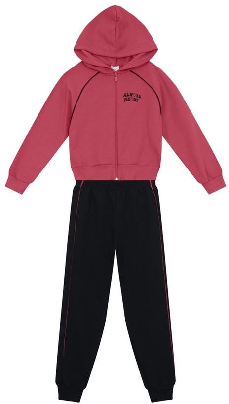 Imagem principal Conjunto Infantil Menina em Moletinho Vermelho Brandili Brandili