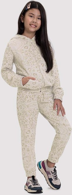 Imagem principal Conjunto Infantil Menina em Moletom Animal Print Off White Alakazoo Alakazoo