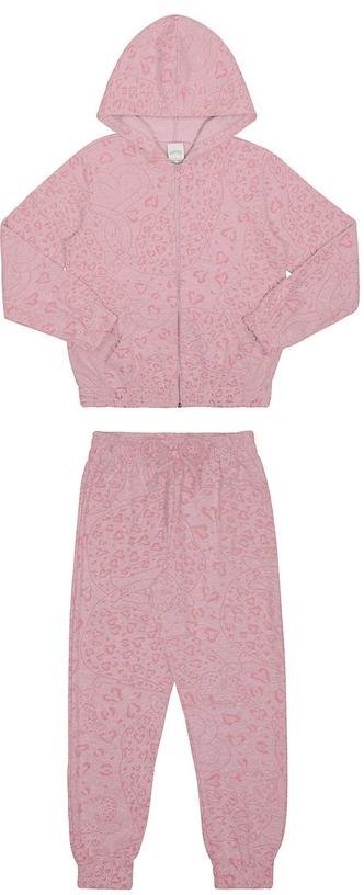 Imagem principal Conjunto Infantil Menina em Moletom Animal Print Rosa Alakazoo Alakazoo