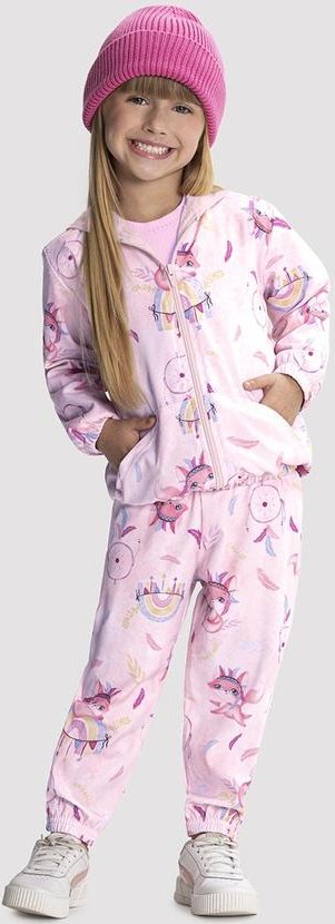 Imagem principal Conjunto Infantil Menina em Politel Estampado Rosa Alakazoo Alakazoo