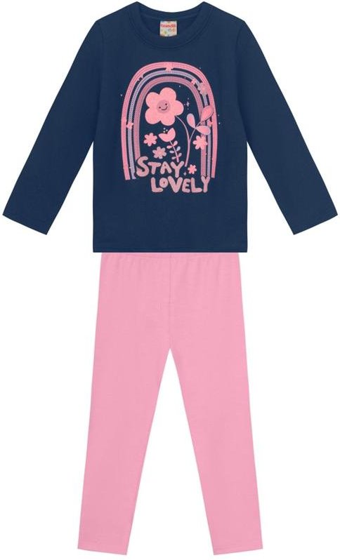 Imagem principal Conjunto Infantil Menina Florido Azul Brandili Brandili