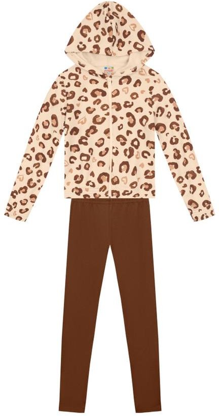 Imagem principal Conjunto Infantil Menina Florido Bege Brandili Brandili