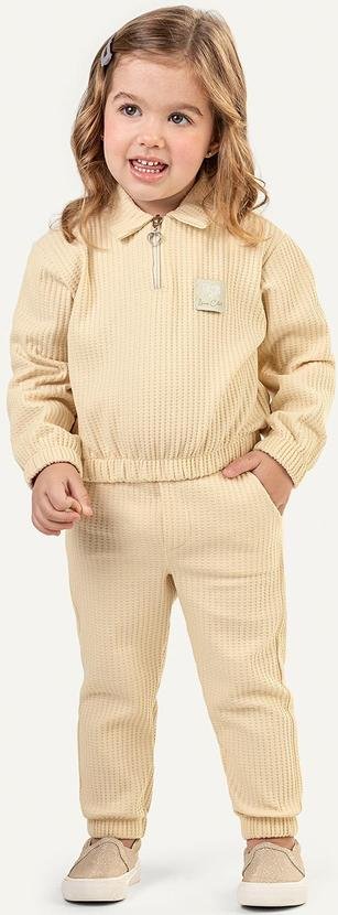 Imagem principal Conjunto Infantil Menina Malha Tricô Bege Colorittá Colorittá