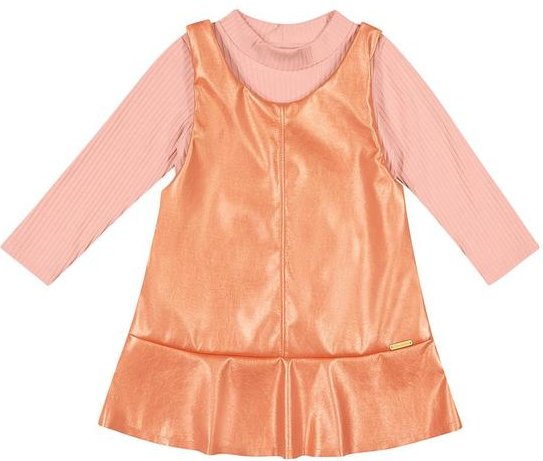 Conjunto Infantil Menina Metalizado Rosa