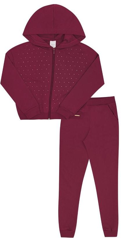 Conjunto Infantil Menina Moletom Roxo