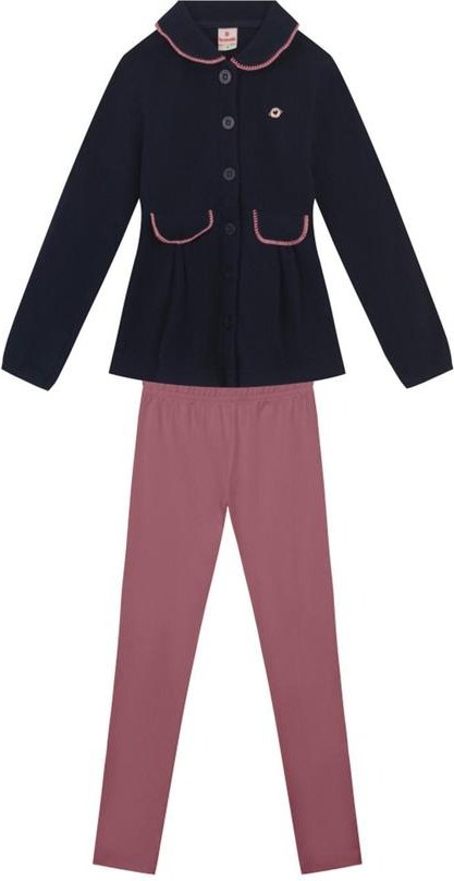 Conjunto Infantil Menina Sofisticado Azul