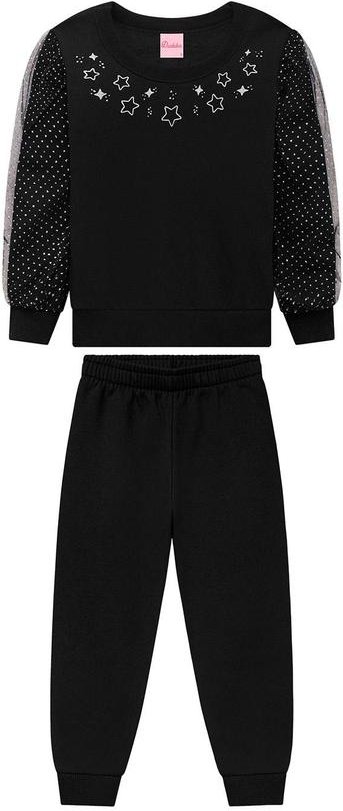 Imagem principal Conjunto Infantil Moletom com Tule Preto Duduka Duduka