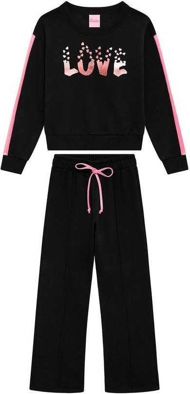 Imagem principal Conjunto Infantil Moletom Preto Duduka Duduka